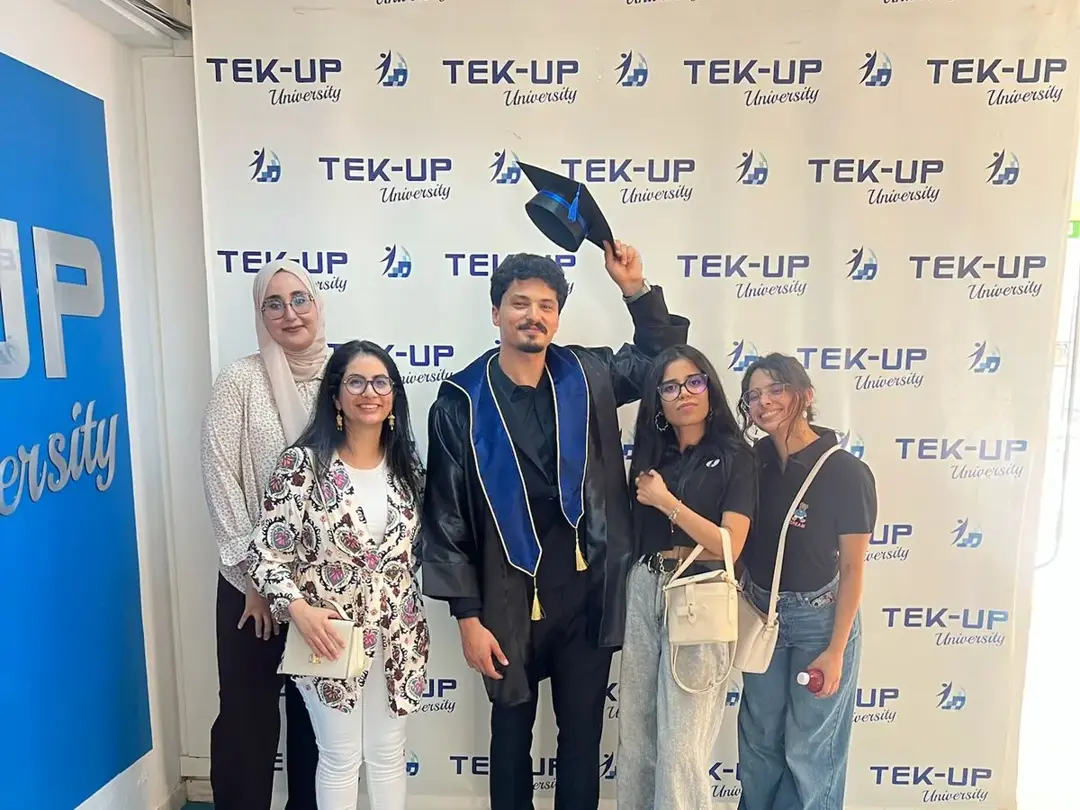 Graduation day at TEK-UP University with friends